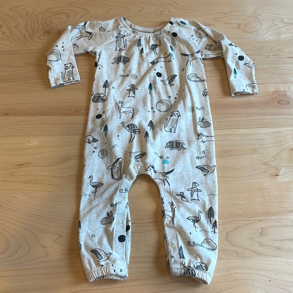 Girls Tea Collection Arctic Animals and Shooting Stars Romper 9-12 months